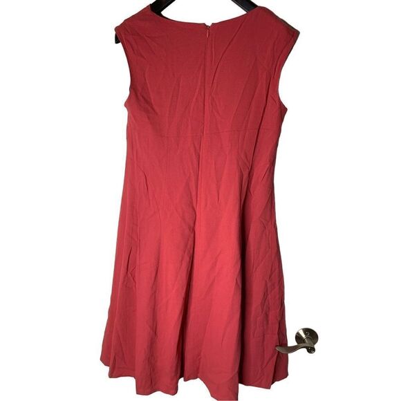 Lafayette 148 dress sleeveless wool red size 10 - Picture 2 of 4
